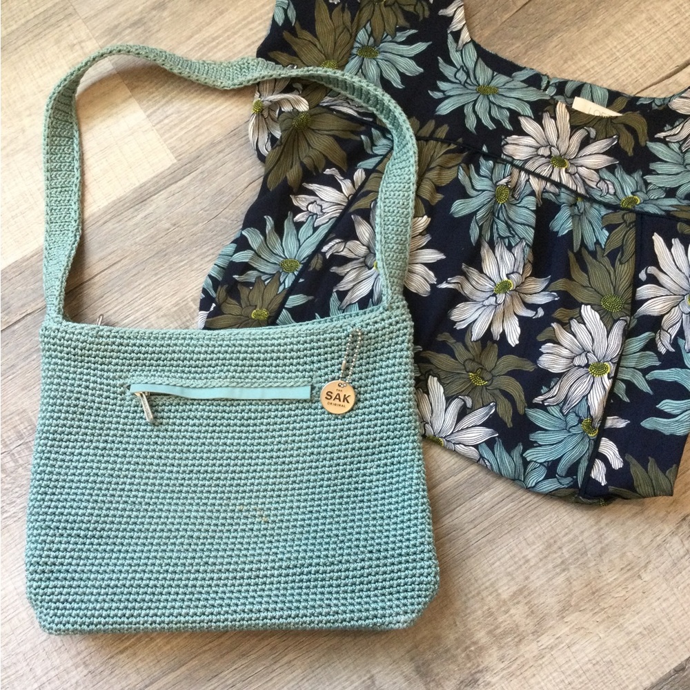 SAK original vintage Y2K crochet hobo boho purse
